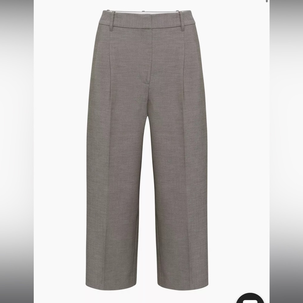 Aritzia Wilfred cropped effortless pants heather turner taupe 00